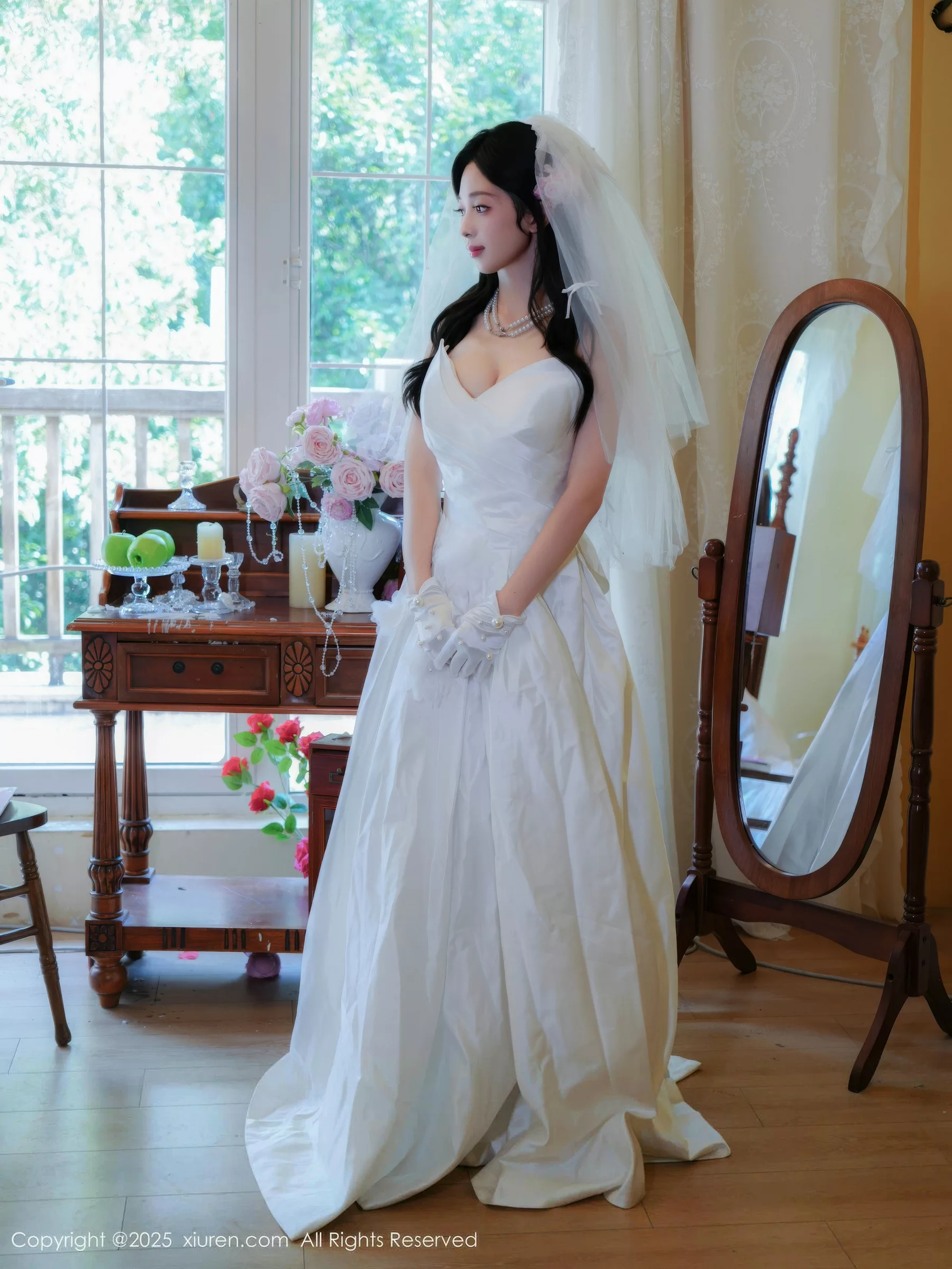 Zhuzhu molly: Sexy White Wedding Gown and Stockings Photoshoot Showcasing Stunning Figure 54P