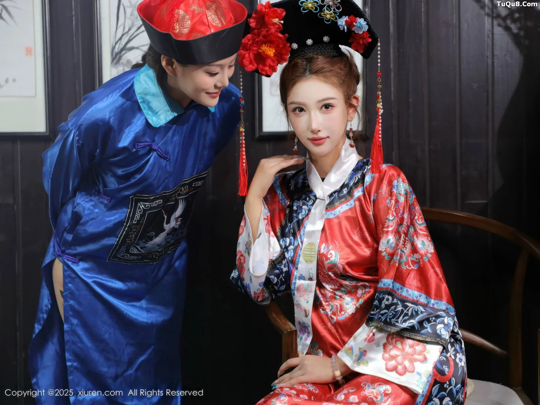 Kim Yoon-hee Yuki Sexy Sister Duo Historical Costume Cosplay Qipao Show Flamboyant Figure Alluring Absolutely Beautiful Photoshoot 61P 2
