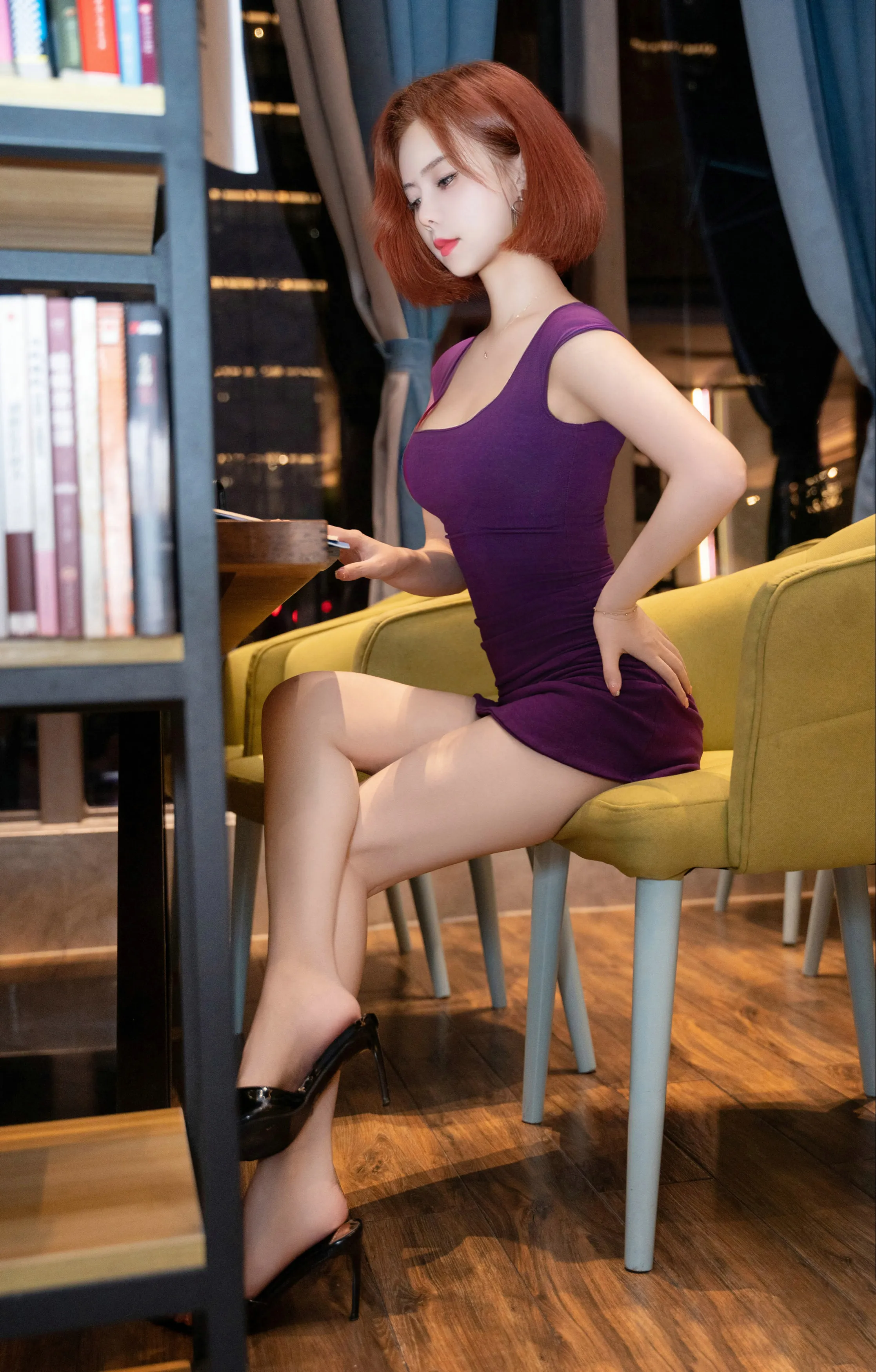 Paid content Baizhiyy alluring private photoshoot benefits purple lingerie 81P 8
