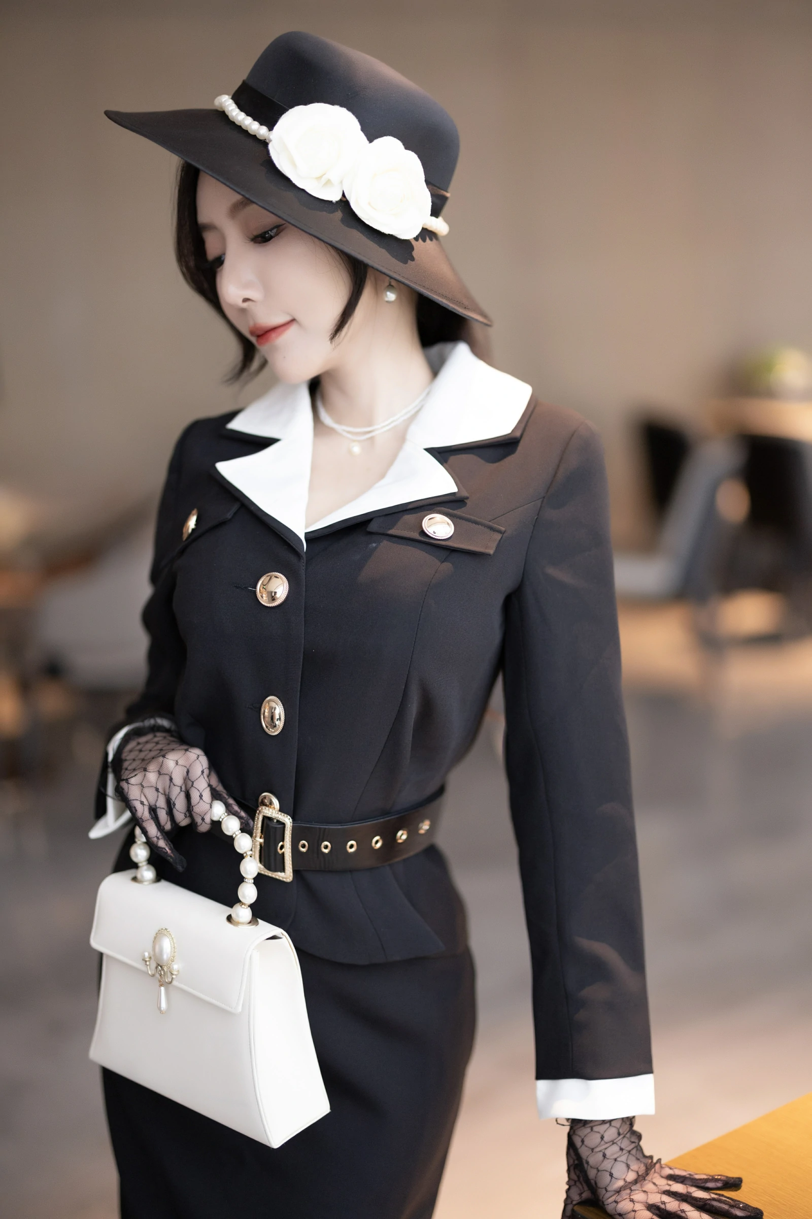 [Paid Feature] Wang Xinyao Yanni Seductive Private Photoshoot Benefits Black Suit 88P 2