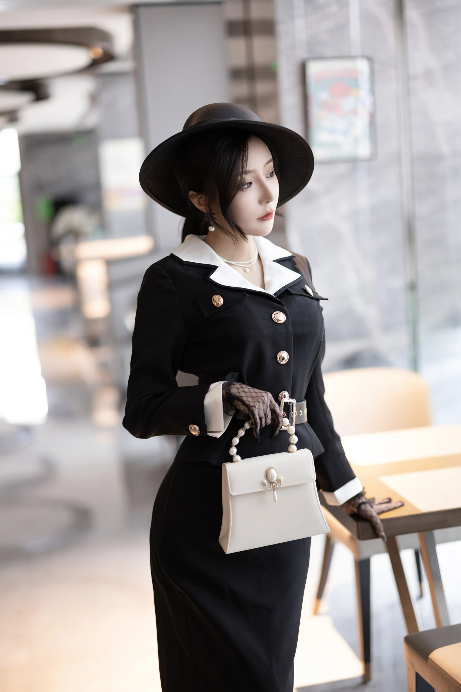 [Paid Feature] Wang Xinyao Yanni Seductive Private Photoshoot Benefits Black Suit 88P 3