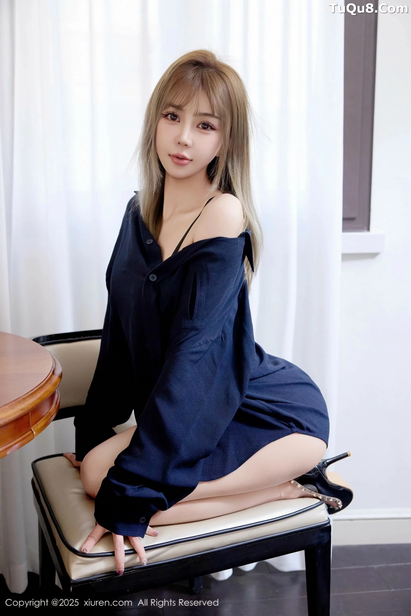 Zoe Yoyou Sexy Dark Shirt Revealing Purple Lingerie Showcasing Stunning Figure Gorgeous Photoshoot 75P 5