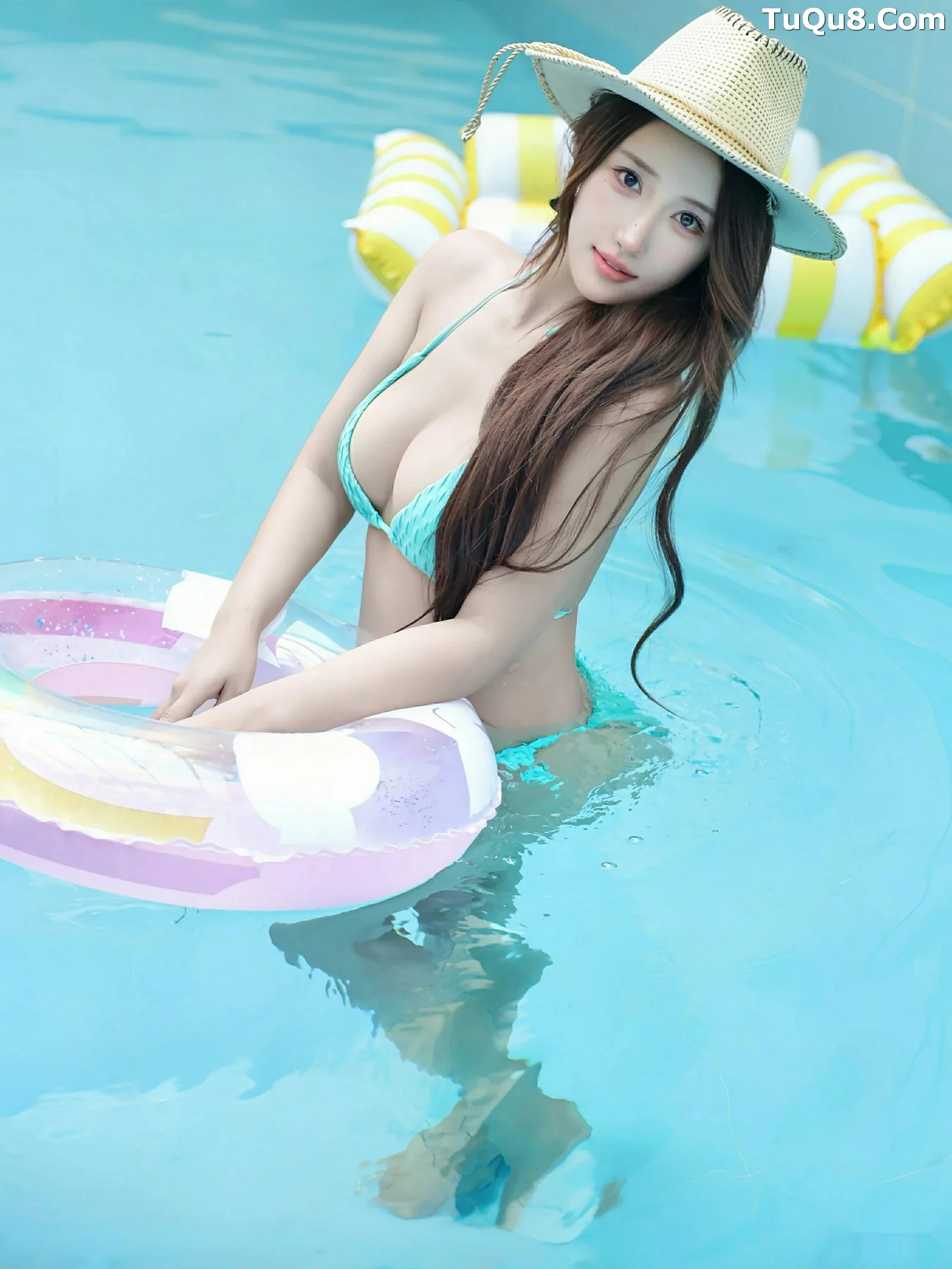 Bai Weiwei vcvc pool passionate interaction sexy bikini show perfect figure gorgeous photo shoot 73P 5