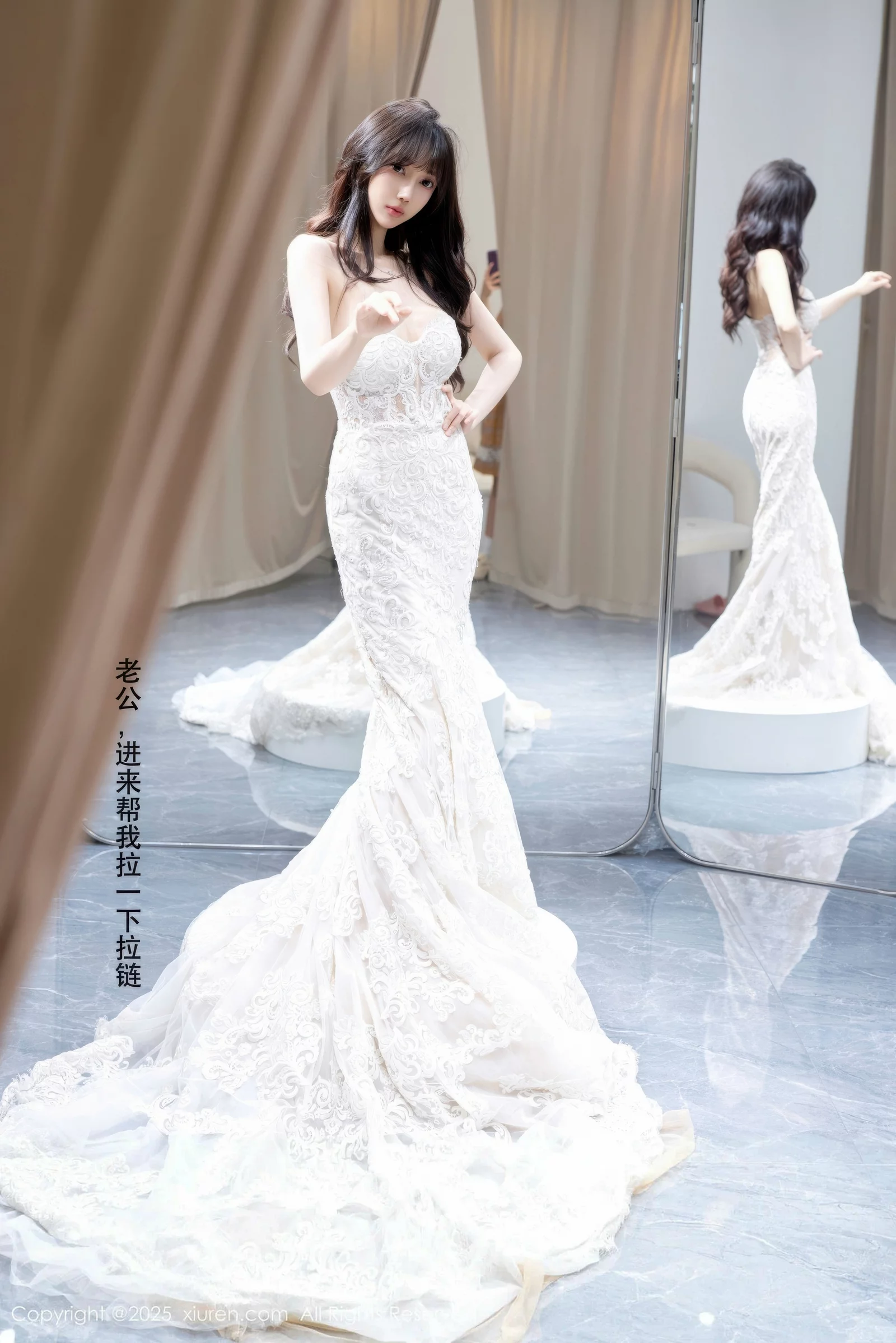Yue'er Yue'er's private sexy white wedding dress gown showcasing perfect figure charming absolute beauty photoshoot 54P 2