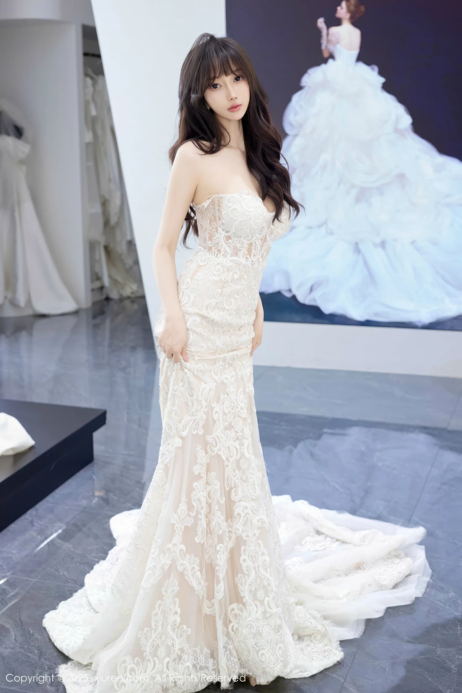 Yue'er Yue'er's private sexy white wedding dress gown showcasing perfect figure charming absolute beauty photoshoot 54P 7