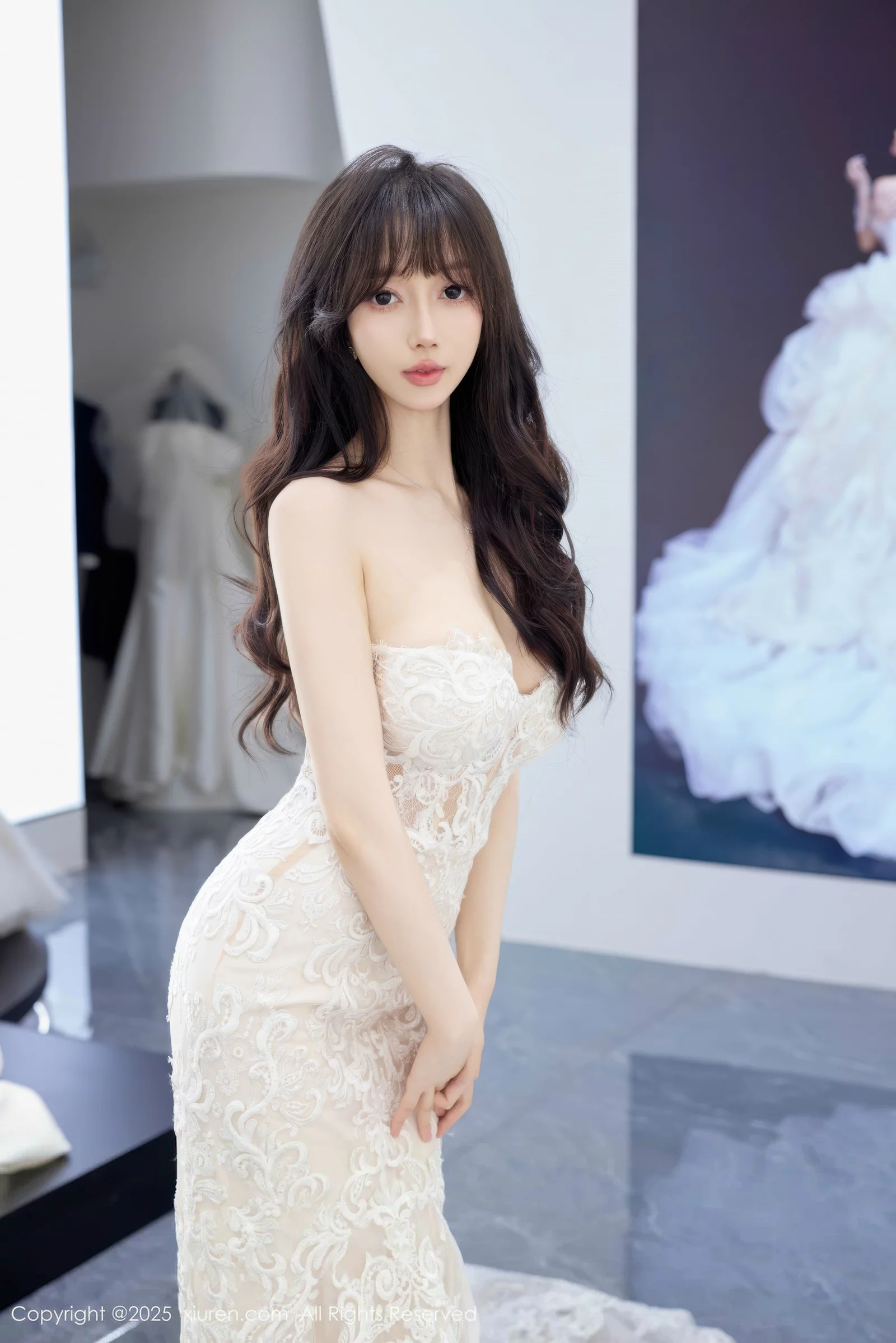 Yue'er Yue'er's private sexy white wedding dress gown showcasing perfect figure charming absolute beauty photoshoot 54P 8