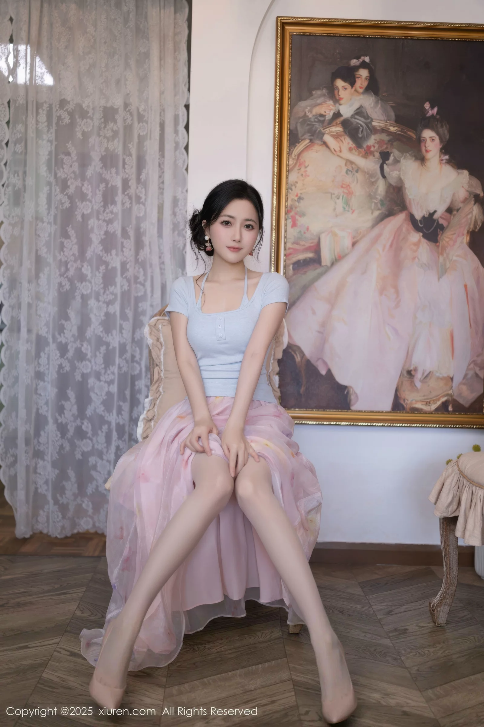 Caviar Fish Sexy Pink Sheer Dress Exposed Crotch Flesh Show Graceful Figure Exquisite Photoshoot 80P 5