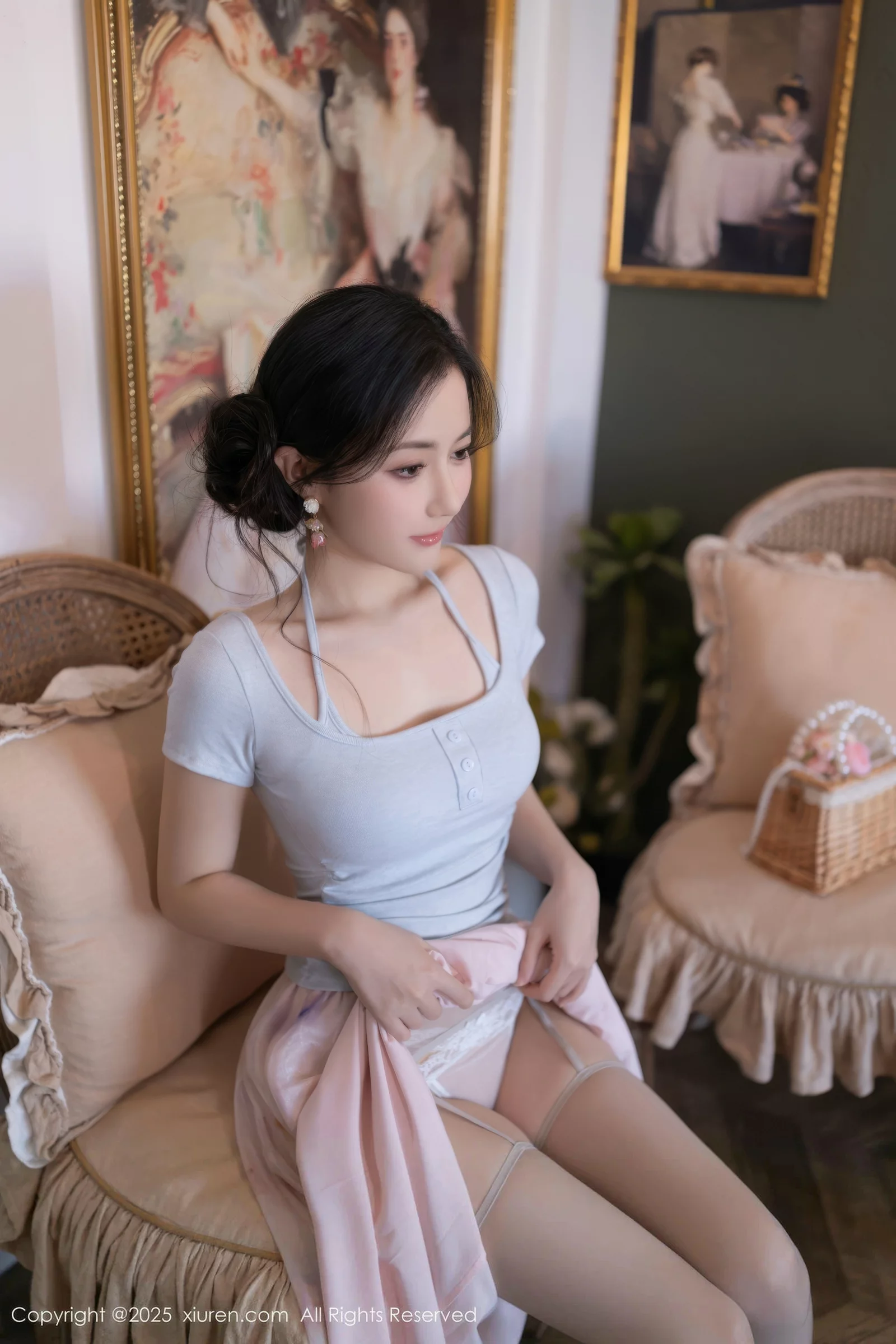 Caviar Fish Sexy Pink Sheer Dress Exposed Crotch Flesh Show Graceful Figure Exquisite Photoshoot 80P 8