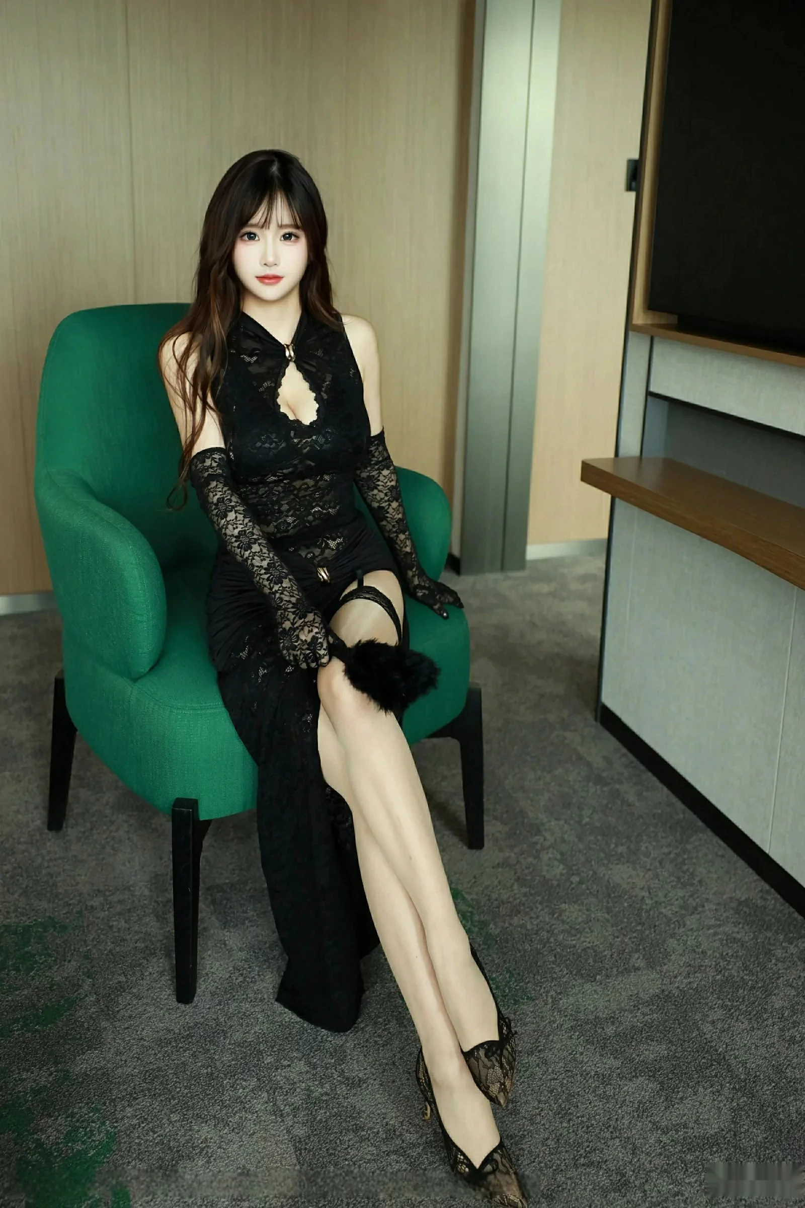 小肉肉咪性感兔女郎黑色连体丝袜秀凹凸身材惹火绝美写真63P 3